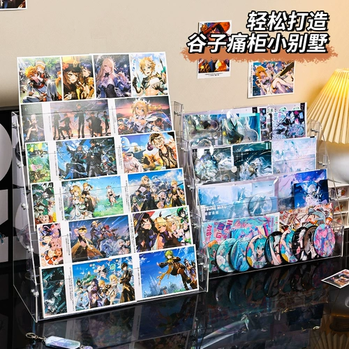 Стенд, значок, цветная бумага, карточки, карта, прозрачная акриловая открытка