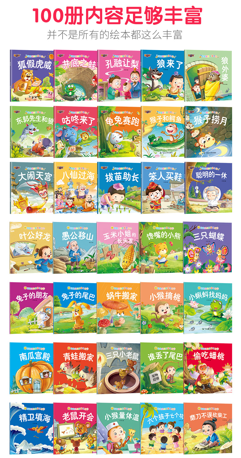 全套100册 幼儿 睡前故事书 有声伴读 注音版绘本 图4