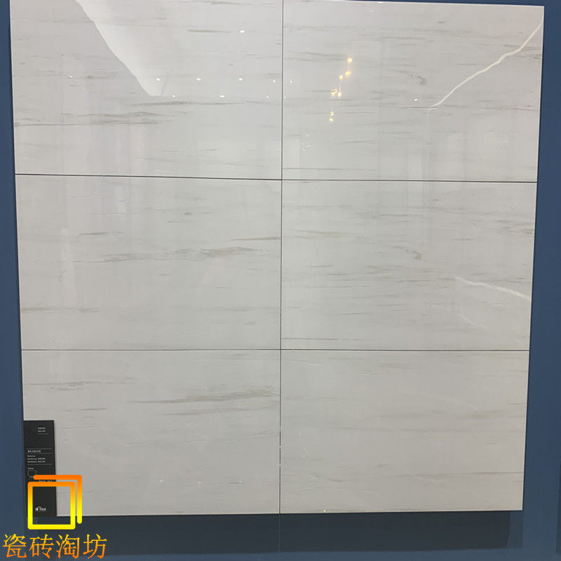 Foshan water pattern white medium board wall tile 300X600 whole body marble tile all-porcelain bathroom kitchen wall tile