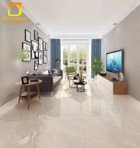 Guangdong beige anion marble tile 800X800 living room non-slip floor tile TV wall tile