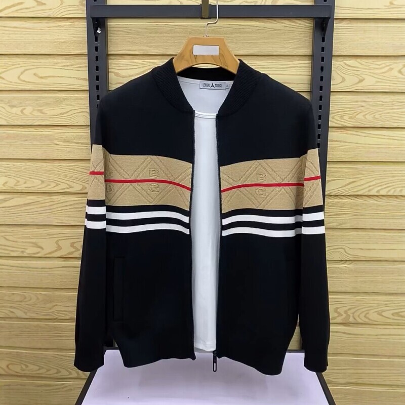 High-End Baseball Collar Knitted Cardigan for Men, Autumn 2026 New Style, Premium Casual Jacket, Men's Sweater