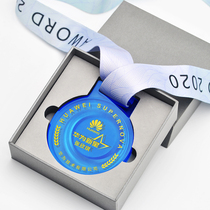 Glass medals customized crystal medals creative basketball football matches children listed Annual Meeting outstanding employees