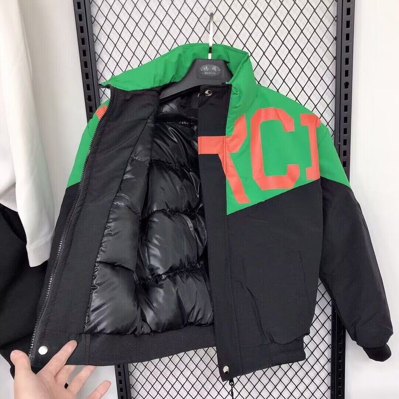 Men's Winter New Style Cotton Jacket, High-End, Warm, Trendy, Slim Fit, Stylish, Color-Blocked, Short Stand-Up Collar Cotton Coat Men's Winter New Style Cotton Jacket, High-End, Warm, Trendy, Slim Fit, Stylish, Color-Blocked, Short Stand-Up Collar Cotton Coat