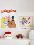 Ins ins wind ving cartoon oil mife praising winnar coremer folm стена стены уродливой настройки in ins день рождения фото фон ткань