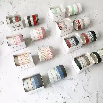 ins small clear new and paper tape color DIY hand account decoration paper Net Red Girl heart tear can write tape