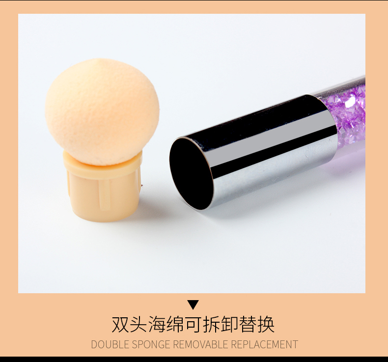 Nail smudge bọt biển Bút đôi đầu smudge bút bọt biển điểm đánh dấu DIY nail dầu keo gradient công cụ móng tay - Công cụ Nail máy dũa móng tay