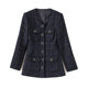 HONB Hong Beiti ຄຸນນະພາບສູງສະເຫຼີມສະຫຼອງແສງສະຫວ່າງຄວາມຫລູຫລາ temperament ສົດໃສຜ້າໄຫມ tweed ແອວ slimming ຂະຫນາດນ້ອຍມີກິ່ນຫອມ jacket ຜະລິດຕະພັນໃຫມ່