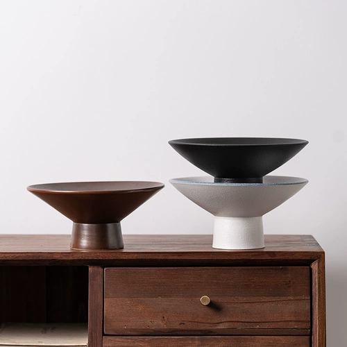 Цветочная посуда дзен Японская меч -меча гора цветочный вставка маленький дом Hiroshi Hall Dou Dou Black Overse китайский водный тарелка