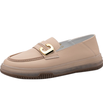 ZHR single shoes for women 2024 spring new British style womens shoes soft sole casual one-on-one versatile genuine leather loafers