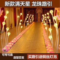 Flower Lace Pearl Road Leading Bendable Dragon Bead Light Road Leading Jade Orchid Bulb Road Leading 5 Heads Full of Star Road Pendant Light
