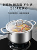 British Mingjue Non-Coated Stainless Steel Soup Pot for Home Use, Thickened Steaming Milk Pot, Steam Pot, Compatible with Induction Cookers
