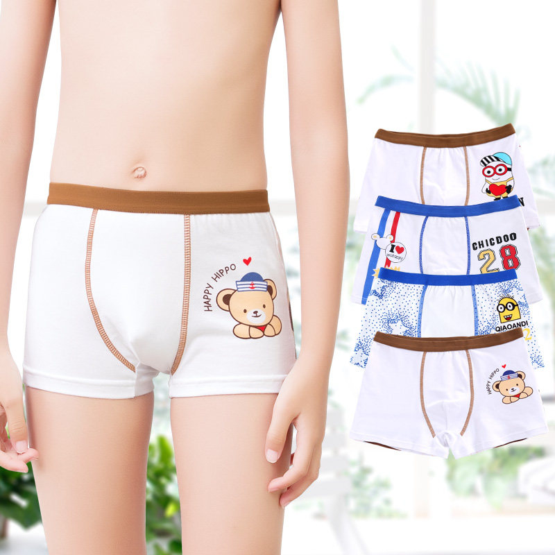 Io99 Boys Underwear Cotton Children Boxer Child Boys Large children Pupils Teenagers Boxer Shorts