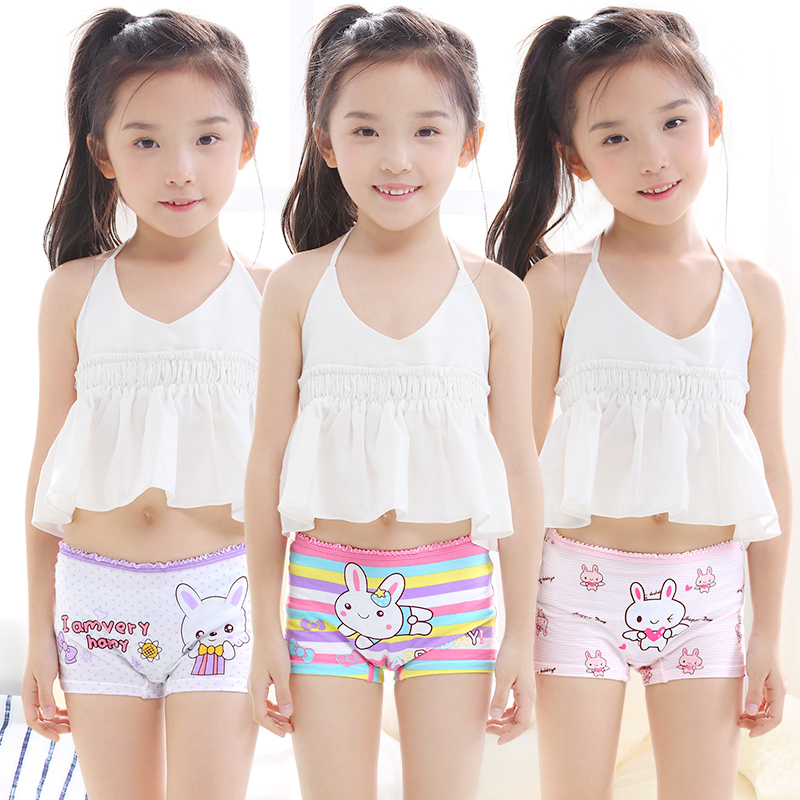 Girls ’ underwear Large children’s cotton children’s four corners