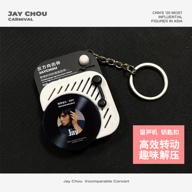 Jay Chou, Mayday, Eason Chan, Jj Lin Rotating Keychain Fun Stress-Relief Pendant Gift Creative Gadget