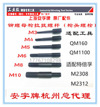 Anzi plate pneumatic rivet nut gun head pull screw QM160 gun head QM1100 gun head rivet nut gun