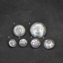 A selfie) by the Thai handmade silver pure silver DIY accessories Animals Six words true words button NK02