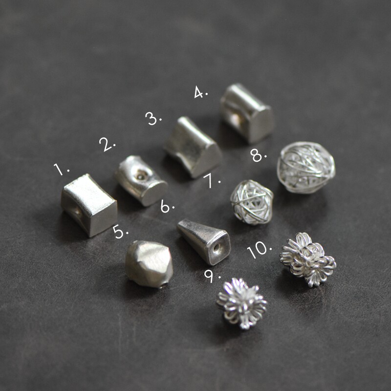 Yaojia) Thai handmade silver sterling silver DIY accessories silver wire around the beads GF01