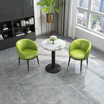Modern simple negotiation table and chair combination milk tea shop 4s shop sales office Nordic milk tea shop leisure small round table and chair