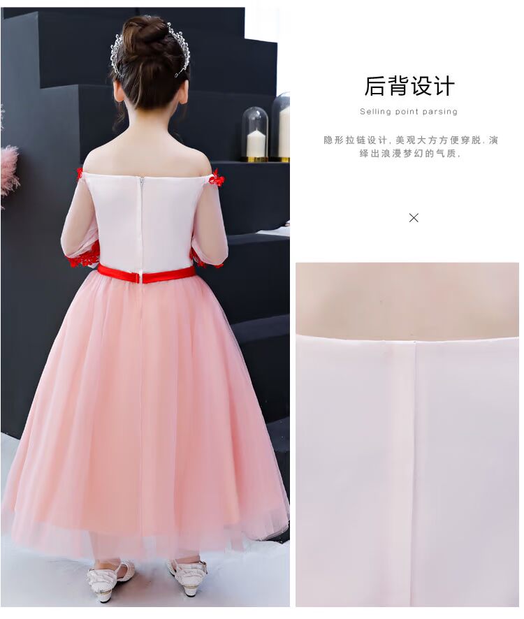 Trang phục piano một vai cô gái sinh nhật công chúa váy hoa cô gái catwalk show nhỏ chủ nhà váy dạ hội trẻ em váy cưới set vest bé trai kẻ sọc ca rô kèm nơ