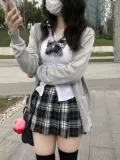 Студенческая юбка в складку, летняя японская школьная юбка