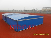 Outdoor track and field pole vault sponge pad protective shed iron boron waterproof arc roof high jump sponge house