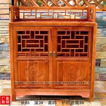 Chinese style red pear chicken wings Ming and Qing Dynasties antique furniture Nanshi Elm cabinet Two-door hot pot rice hotel dining side cabinet