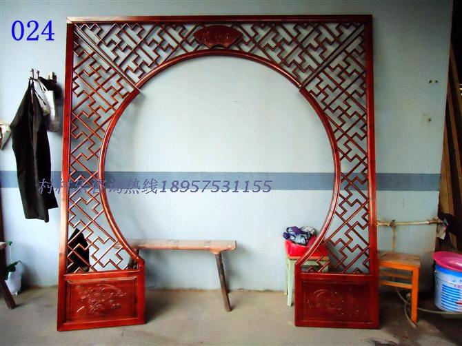 Treo màn hình cửa sổ hoa panel màn hình màn hình Duobaoge đồ nội thất cổ vàng đỏ gỗ lê màu Dongyang khắc gỗ gỗ rắn khắc