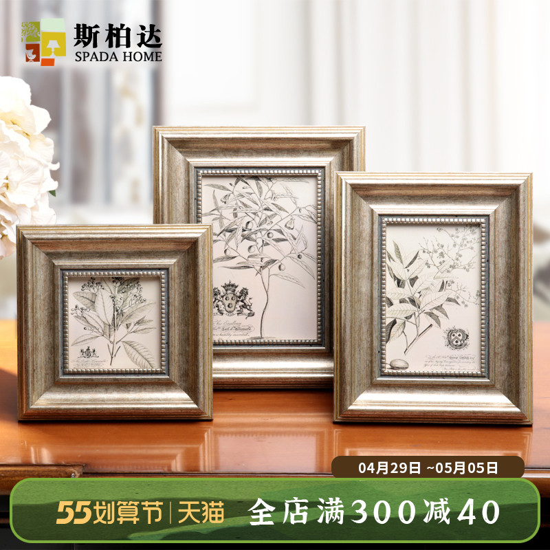 Personality Eu Style Photo Frame Swing Table Dual-use Six Inch Seven-inch Photo Album Frame Print Photo With Photo Frame American Retro 10