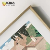 Американская ландшафтная столовая ресторан декоративная картина Одиночная горизонтальная версия висящей картины Комната крыльца маленькая стена диван задний стена роспись