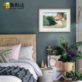 Американская ландшафтная столовая ресторан декоративная картина Одиночная горизонтальная версия висящей картины Комната крыльца маленькая стена диван задний стена роспись