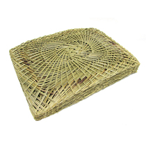Rectangular straw mat steamed bun straw mat natural hand woven steamer straw mat 10 a tie