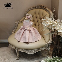 Flower Boy Dress Girl Princess Dress Girl Gown Dress Wedding Dress 2017 New Play Dress Fluffy Dress Pink Evening Gown
