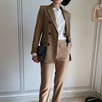 Knock blackboard this set not to be missed with wool silk high quality double breasted suit 0922D2