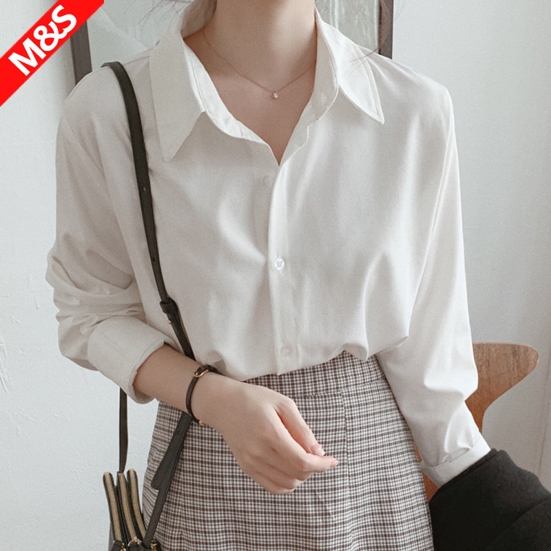 White Chiffon Shirt for Women, Petite Size, 2026 Long-Sleeve Top, High-End Professional Interview Formal Shoulder-Length Shirt White Chiffon Shirt for Women, Petite Size, 2026 Long-Sleeve Top, High-End Professional Interview Formal Shoulder-Length Shirt