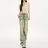 Флисовые зимние джинсы с начесом, ретро штаны, в американском стиле, 2024 года, свободный крой, подходит для подростков