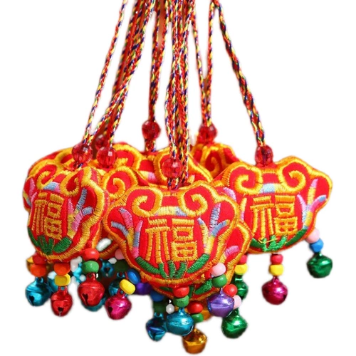 Детское ожерелье, ремешок ручной работы, защитный амулет, с вышивкой