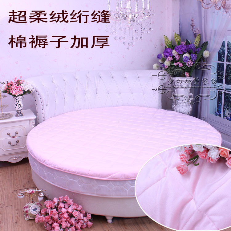 Ultra soft suede bed Hat Round Bed Goods Thickened Mattress Cover Bed Linen Bedding Mat is set to make a booking velvet