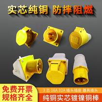 CEE Industrial Plug Socket 3 core core docking waterproof aviation connector core 16A32A110VIP44