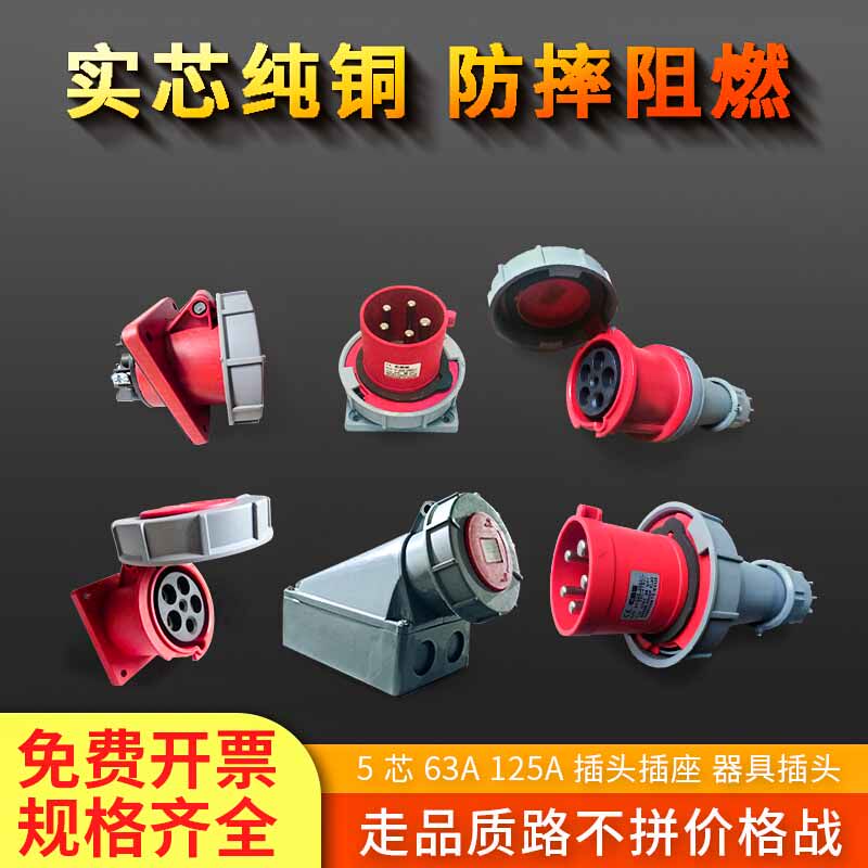 CEE Industrial Waterproof Connector Socket Connector Panel Slocked Refrigerated Vehicle Power Cleaning Socket