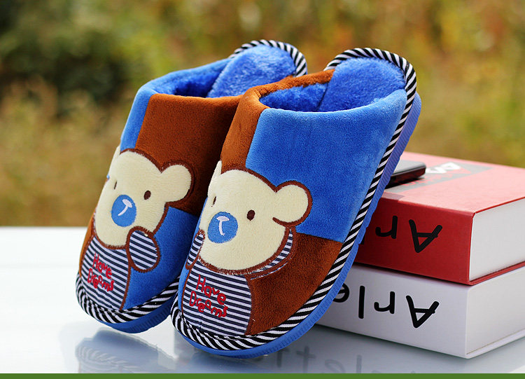 Pantoufles enfants en suède pour hiver - Ref 1005644 Image 10