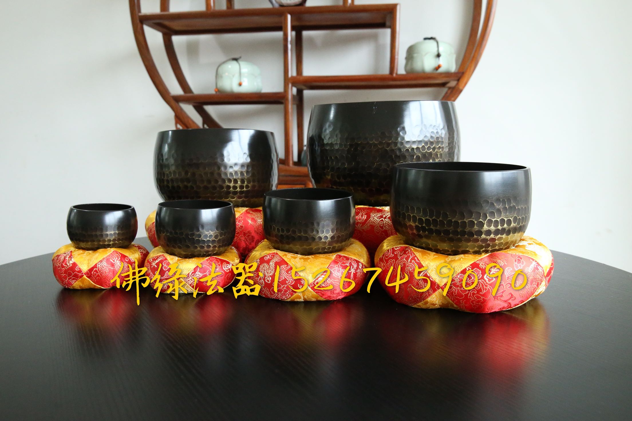 Pure copper copper chime, quiet heart, Buddha, turn the bowl, draw out the temple, the bowl of the temple, the bowl of the Qing