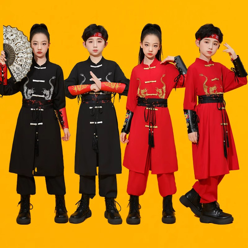 Children's Chinese-Style Performance Costumes for Boys and Girls, National Trend Jazz Street Dance Costumes, Sports Meeting Opening Ceremony Martial Arts Costumes, Drumming Costumes Children's Chinese-Style Performance Costumes for Boys and Girls, National Trend Jazz Street Dance Costumes, Sports Meeting Opening Ceremony Martial Arts Costumes, Drumming Costumes