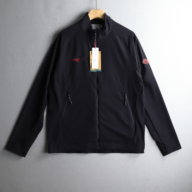 Youhuifai European and American Style Original Men's Stand-Up Collar Thin Jacket Soft Shell Embroidered Outdoor Sports Casual Coat