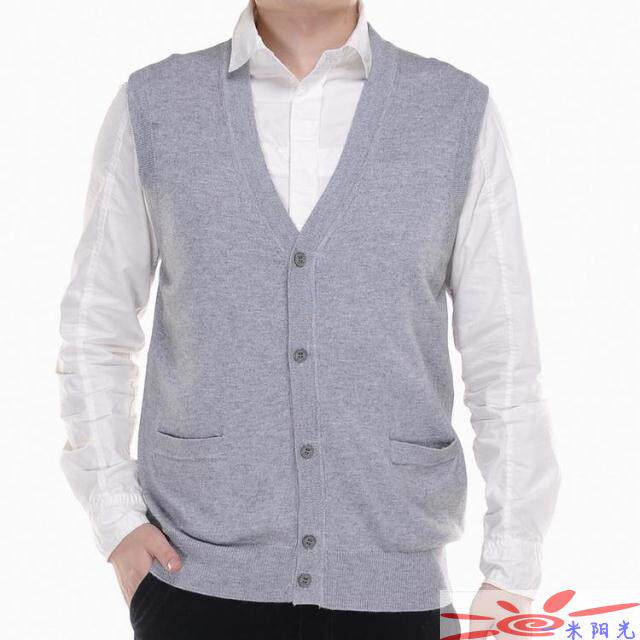 Débardeur homme Woolen gilet en cachemire - Ref 1585577 Image 6
