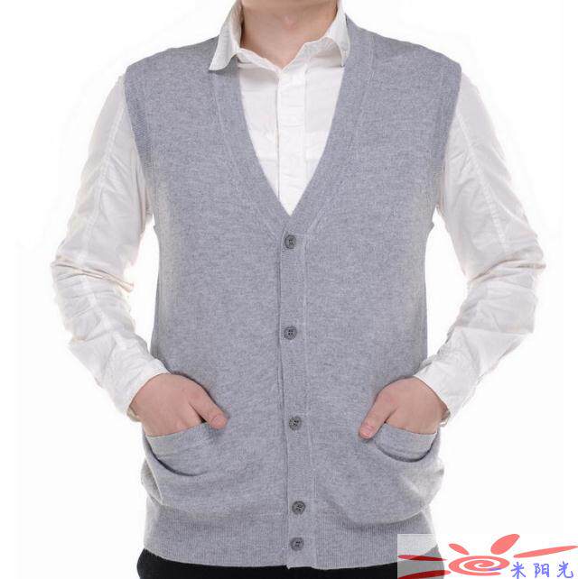 Débardeur homme Woolen gilet en cachemire - Ref 1585577 Image 7