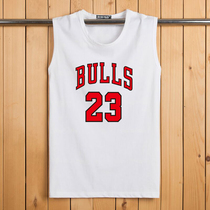 Vest men cotton sleeveless T-shirt sports jersey No. 23 James basketball sports fitness students beach vest