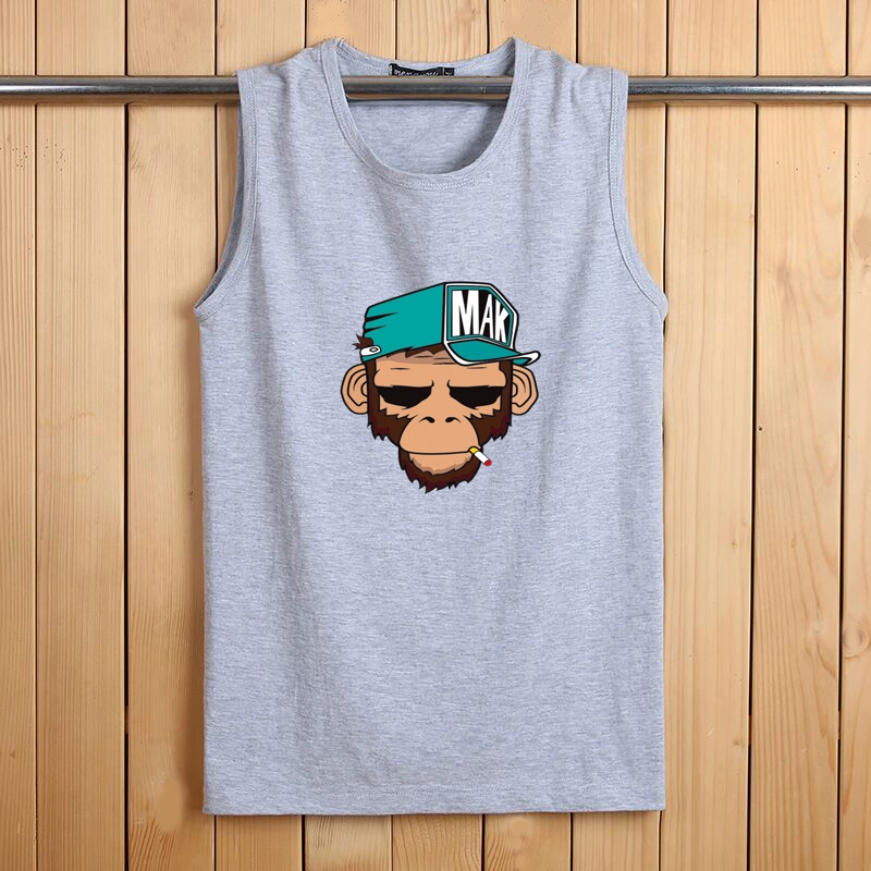 Đặc biệt hàng ngày áo vest không tay nam thể thao rộng thể thao cotton kích thước lớn không tay áo thun xu hướng áo vest vai - Áo vest cotton áo ấm nam mùa đông