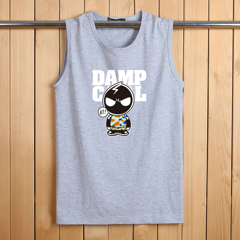 Đặc biệt hàng ngày áo vest không tay nam thể thao rộng thể thao cotton kích thước lớn không tay áo thun xu hướng áo vest vai - Áo vest cotton áo khoác nam mùa hè