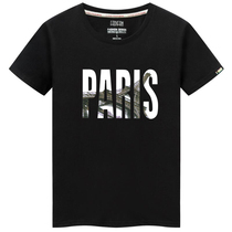 Short sleeve T-shirt mens cotton round neck loose Joker boys clothes half sleeve size Tide brand trend mens clothing