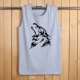 Mùa hè mới cotton thể thao vest nam in lỏng giản dị tay áo ngắn tay áo thun thủy triều thương hiệu vest nam dưới đáy áo khoác vest nam mỏng